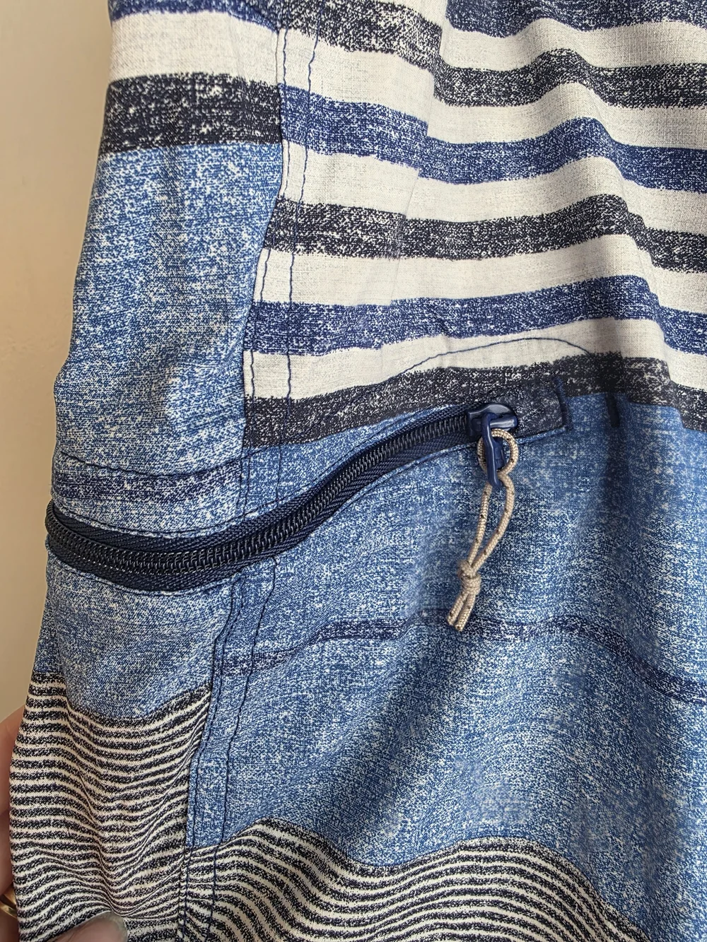 Patagonia Blue Multi-Stripe Men’s Swim Board Shorts